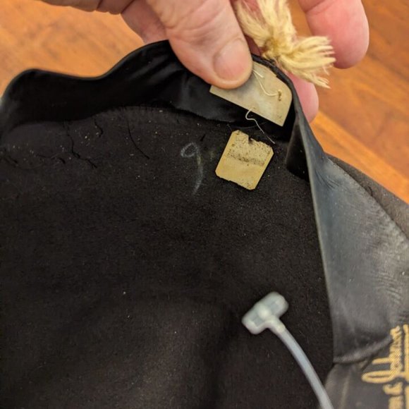 Vintage John B. Stetson Whippet Hat Small Black Felt - Picture 5 of 7